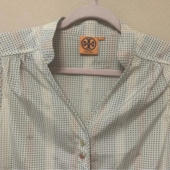 Tory Burch Sleeveless Silk Blend Blouse Size 4 - Picture 2 of 8